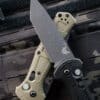 Benchmade Claymore Auto Knife, Tanto CPM-D2 Plain Edge Blade, Ranger Green Grivory Handles (9071BK-1) - Image 4