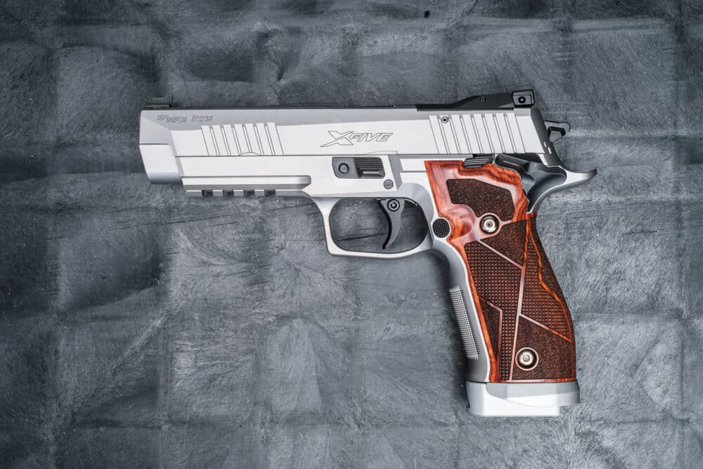 Sig Sauer P226 XFIVE Classic 9mm Pistol, Matte Stainless Frame, Hogue Cocobolo Grips (226X5-9-CLASSIC)