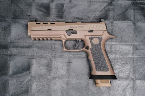 Sig Sauer P320 XFIVE DH3 9mm Pistol, TXG Grips, DH3 Custom Works Optic Ready Slide, Coyote (320X5-9-DH3)