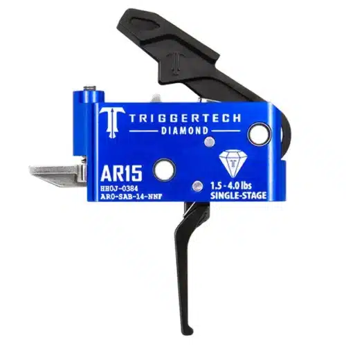 TriggerTech AR15 Single Stage Diamond Flat Admiral,1.5-4.0lbs, Blue/Black (AR0-SAB-14-NNF)