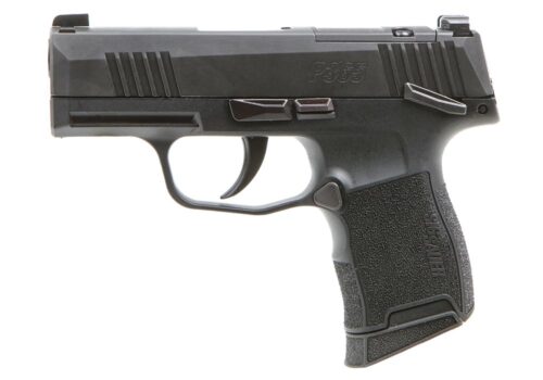 Sig Sauer P365 9mm Pistol with Manual Thumb Safety, Black Nitron Finish (365-9-BXR3P-MS)