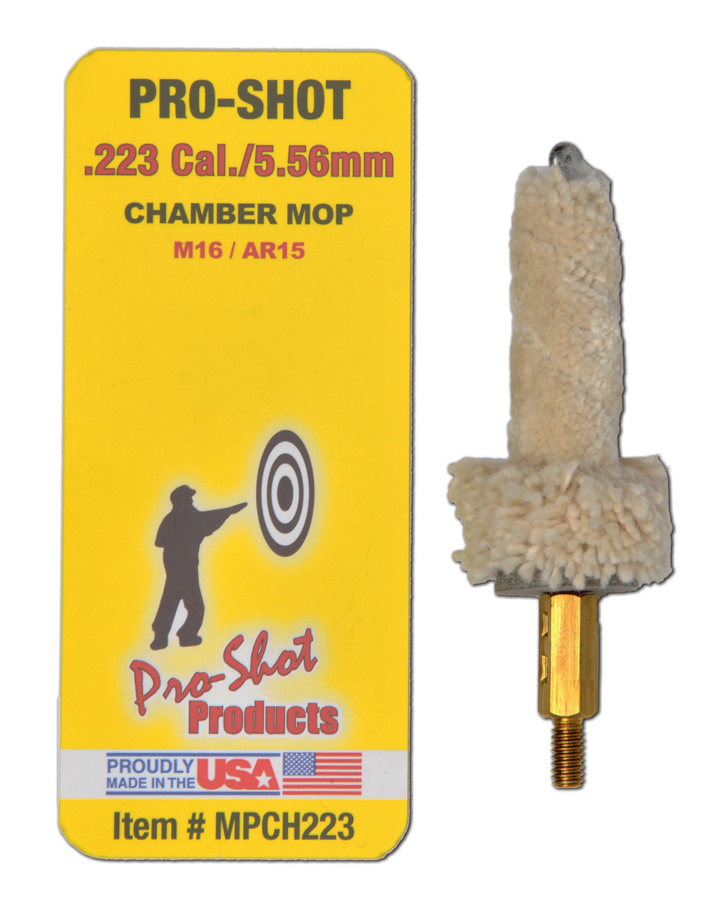 Pro-Shot Military Style Chamber Brush .223/5.56mm Wool/Brass (MPCH223)
