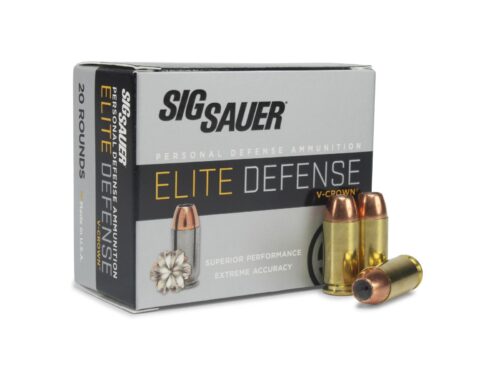 Sig Sauer Elite Defense Ammunition, 40S&W V-Crown, 165Gr, JHP, 20rds. (E40SW1-20)