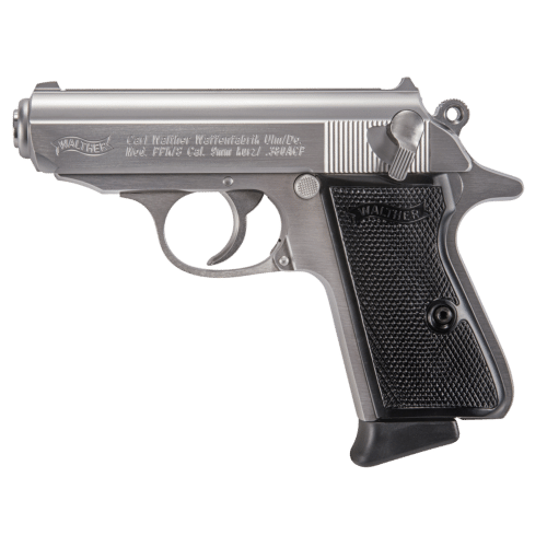 Walther Arms PPK/S 380 ACP 3.30" 7+1, Stainless Black Polymer Grip (4796004)