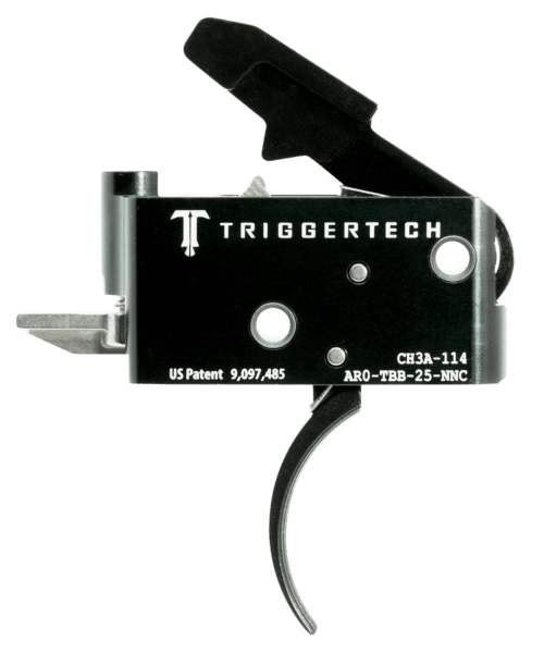 TriggerTech, Adaptable Primary Two-Stage Traditional Curved Trigger, AR-15, Black (AR0-TBB-25-NNC)