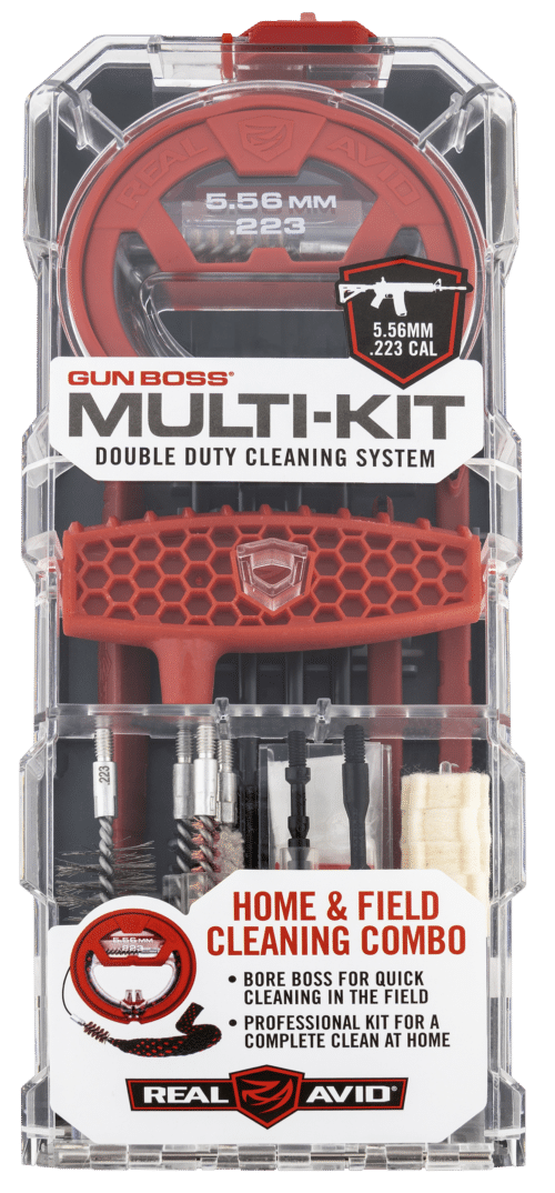 Real Avid, Gun Boss, Multi-Kit, Home and Field Double Duty Professional Gun Cleaning, Fits .223/5.56 (AVGBMK223)