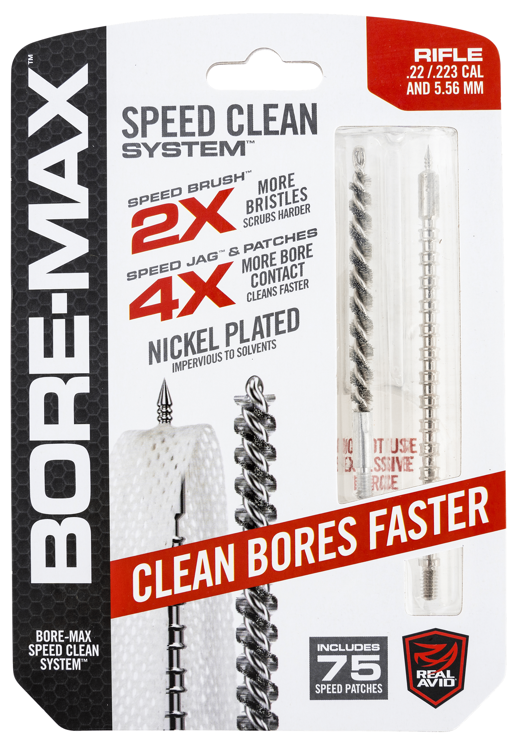 Real Avid, Bore-Max Speed Cleaning Kit, .22/.223/5.56 (AVBMSET223)