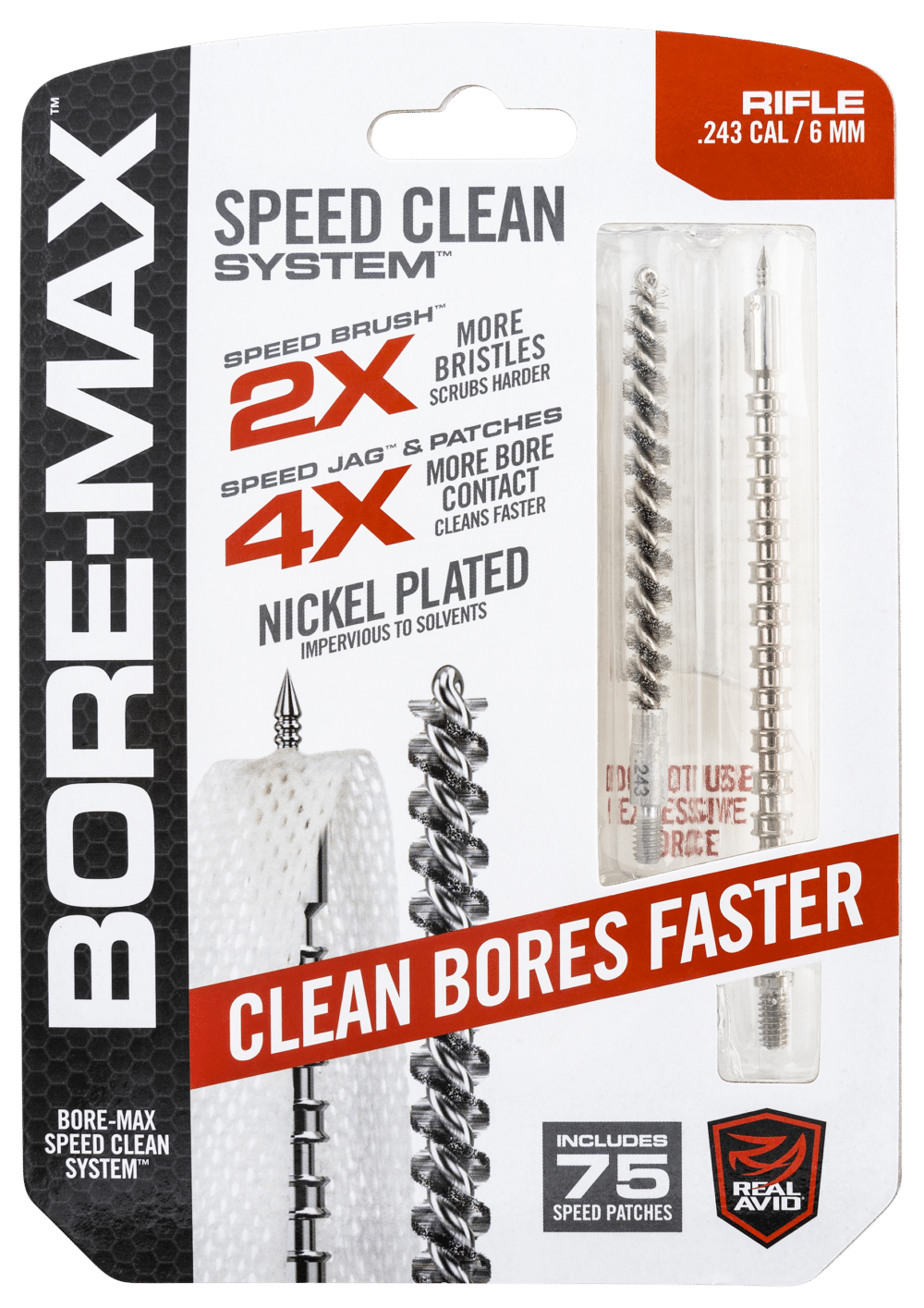 Real Avid, Bore-Max Speed Clean Kit, .243 Caliber (AVBMSET243)