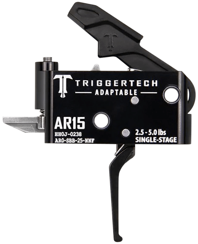 Triggertech, Adaptable Single Stage Flat Trigger, AR-15, Black (AR0-SBB-25-NNF)