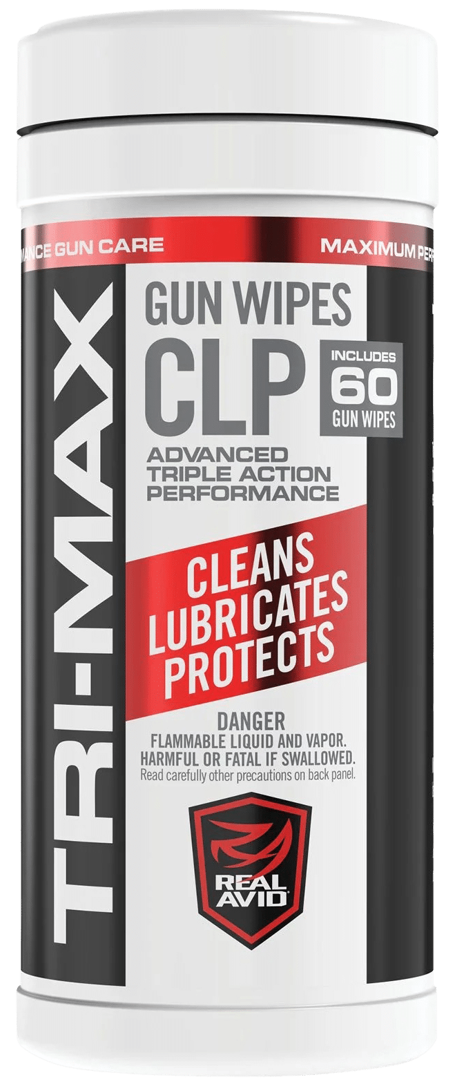 Real Avid, TRI-MAX CLP, Cleaner and Lubricant, 60ct of Wipes (AVCLPW-C60)