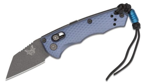 Benchmade, Partial Immunity, Folding Knife, Cobalt Black Wharncliffe Blade, Crater Blue (2950BK)