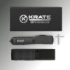 Krate Tactical, "Parallax" OTF Knife, Double Edge Blade, Black Carbon Fiber (KRT-OTF-CF-DGR-BLK-X) - Image 3