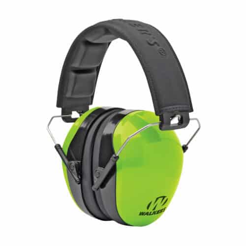 Walker's, Passive, Ear Protection, Padded Headband, Folding, Hi Viz Green (GWP-DCPM-HVG)