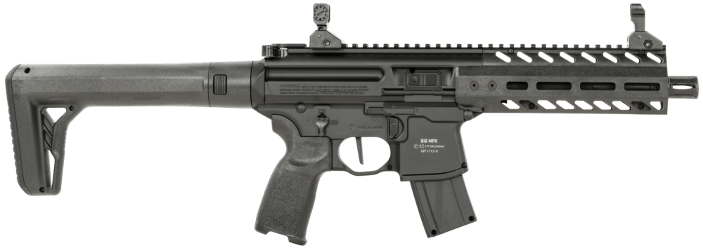 Sig Sauer MPX Gen2 CO2 Airgun, .177 Pellet, Black (AIR-MPX-177-G2-BLK)