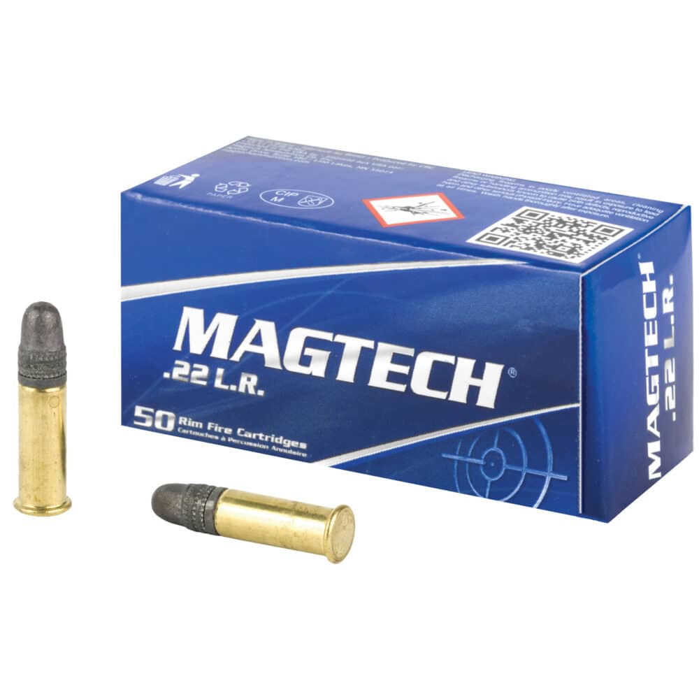 Magtech, Rimfire, 22 LR, 40Gr, Lead Round Nose, 50 Rounds Per Box (22B-50)