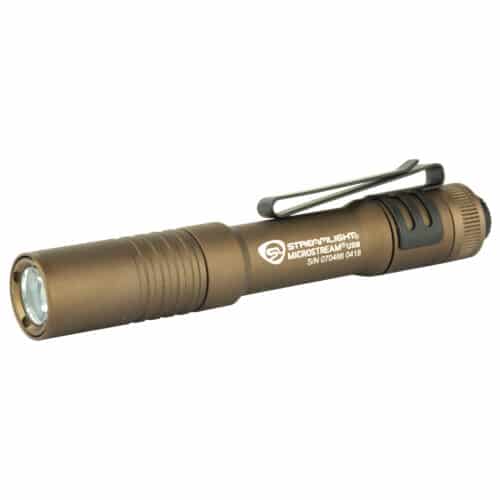 Streamlight, Microstream, Flashlight, 250 Lumens, USB Charging Cord, Coyote Brown (66608)