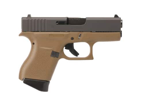 Glock, G43 9mm Pistol, 3.39″, 6+1, Flat Dark Earth (UI4350201DE)