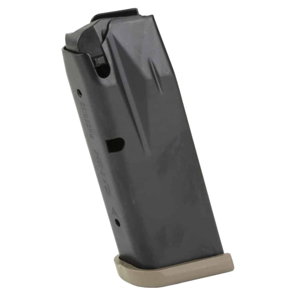 Canik, MC9 Magazine, 9MM, 12 Rounds, Fits Canik MC9, Includes Flat Dark Earth Finger Rest Baseplate and Flush Baseplate (MA2277D)