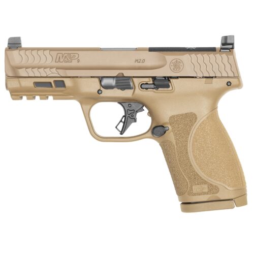 Smith & Wesson, M&P9 M2.0, Compact 9mm Pistol, OR, 15+1, Flat Dark Earth (13572)