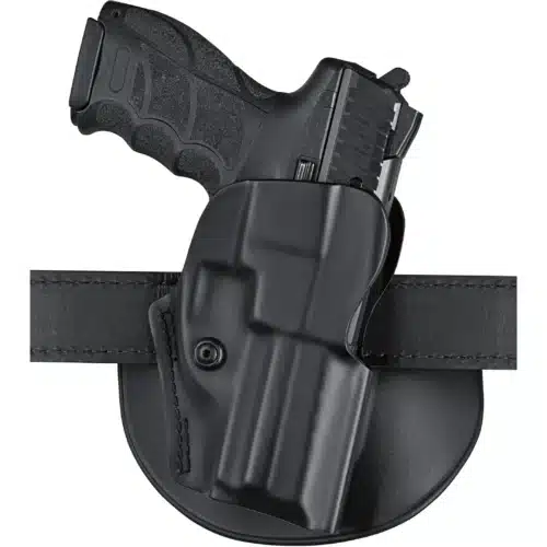 Safariland 5198 Open Top Concealment Paddle/Belt Loop Holster with Detent, Fits Glock 17/22/31, Black Plain Finish (5198)