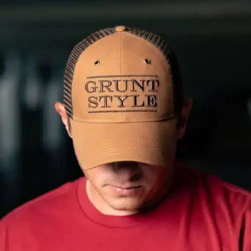 Grunt Style, Stacked Logo, Canvas Brown Hat (GS5028)