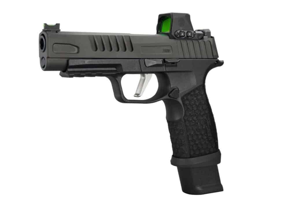 Sig Sauer, P365 Fuse, Striker Fired, Polymer Frame Pistol, Compact, 9MM, 4.3" Barrel, Sig Sauer Romeo-X Compact Red Dot, Sig Sauer LXG Grip, Black (365XF-9-BFO-RXX)