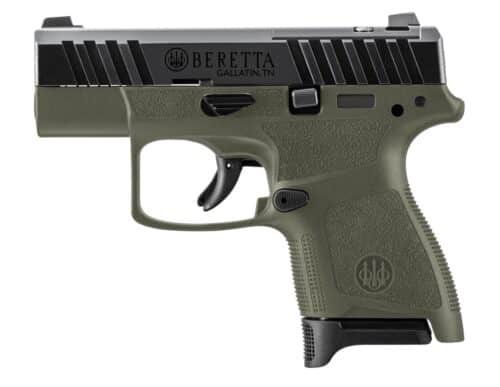 Beretta, APX-A1 Carry, 9mm Pistol, Striker Fire, 8+1, Black Slide and OD Green Polymer Frame (JAXN9278A1)