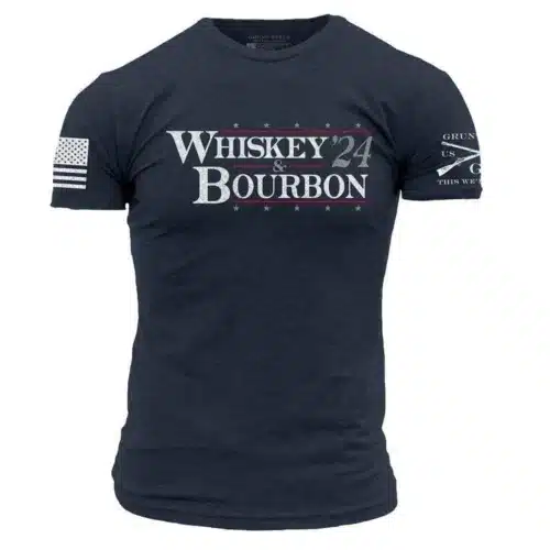 Grunt Style, GS, My Vote Whiskey & Bourbon '24 T-Shirt, Navy (GS6083)