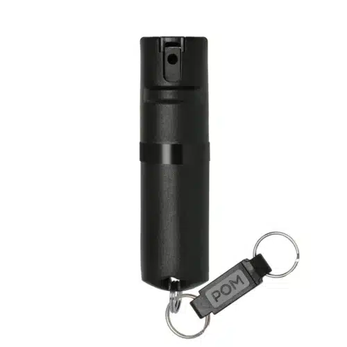 POM Industreis, Pepper Spray KeyChain, Black, Includes 6 Color Rings to Customize (PK-BLK)