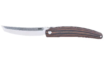 CRKT Ancestor, Folding Knife, Satin Finish, Silver, Brown and Black G-10, Plain Edge, 3.60" (5930)