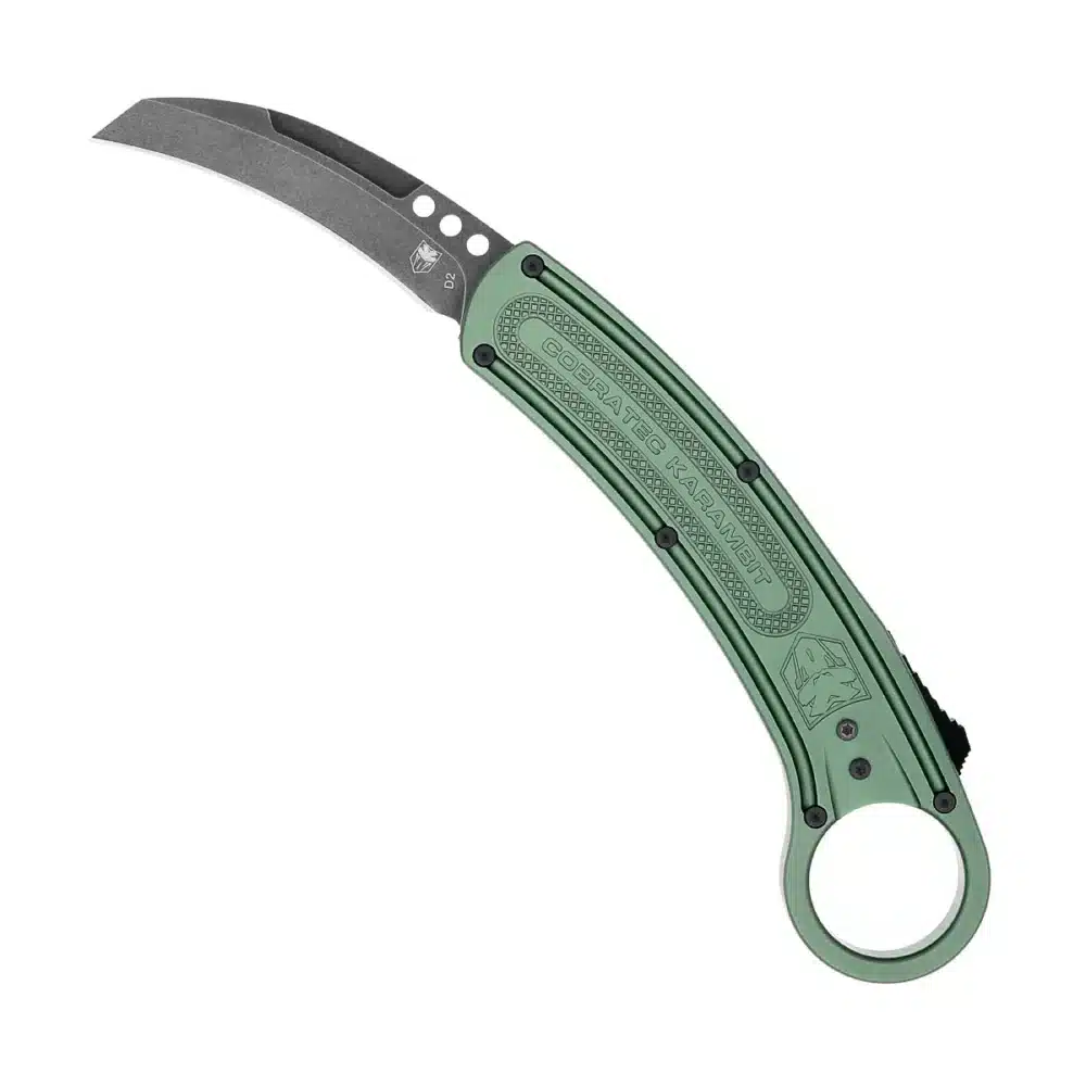 Cobratec Knives, Karambit, Left Hand, OD Green (CTODGK-LH)