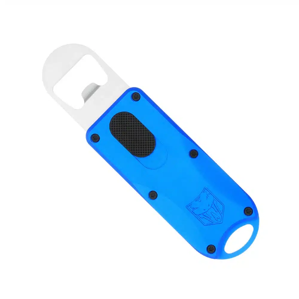 Cobratec Knives, Out-the-Front Bottle Opener, Blue (CTOTFBOBLU)