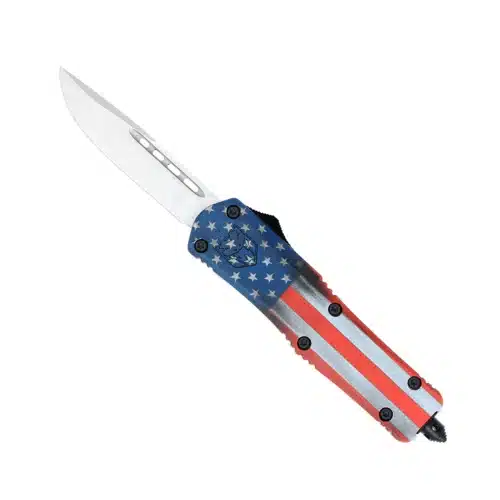 Cobratec Knives, Medium FS-3, Out-the-Front, American Flag (MCUSAFS-3DNS)