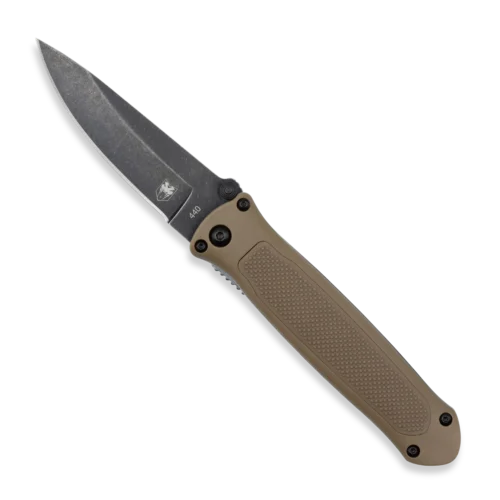 Cobratec Knives, Quick Strike Hidden Release, Brown (BRNHRQS)