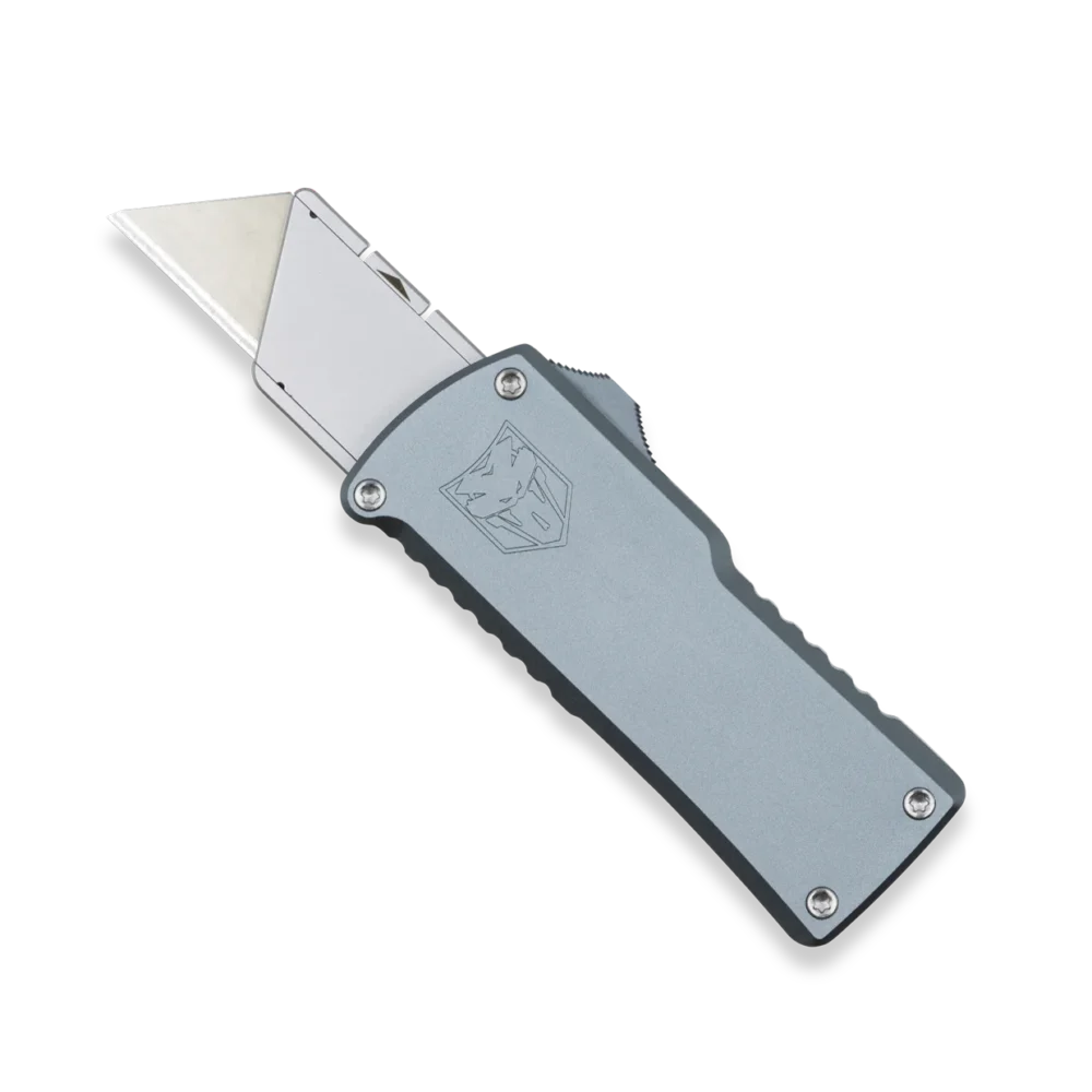 Cobratec Knives, Utility Knife, OTF, Grey (CTOTFUTGRY)