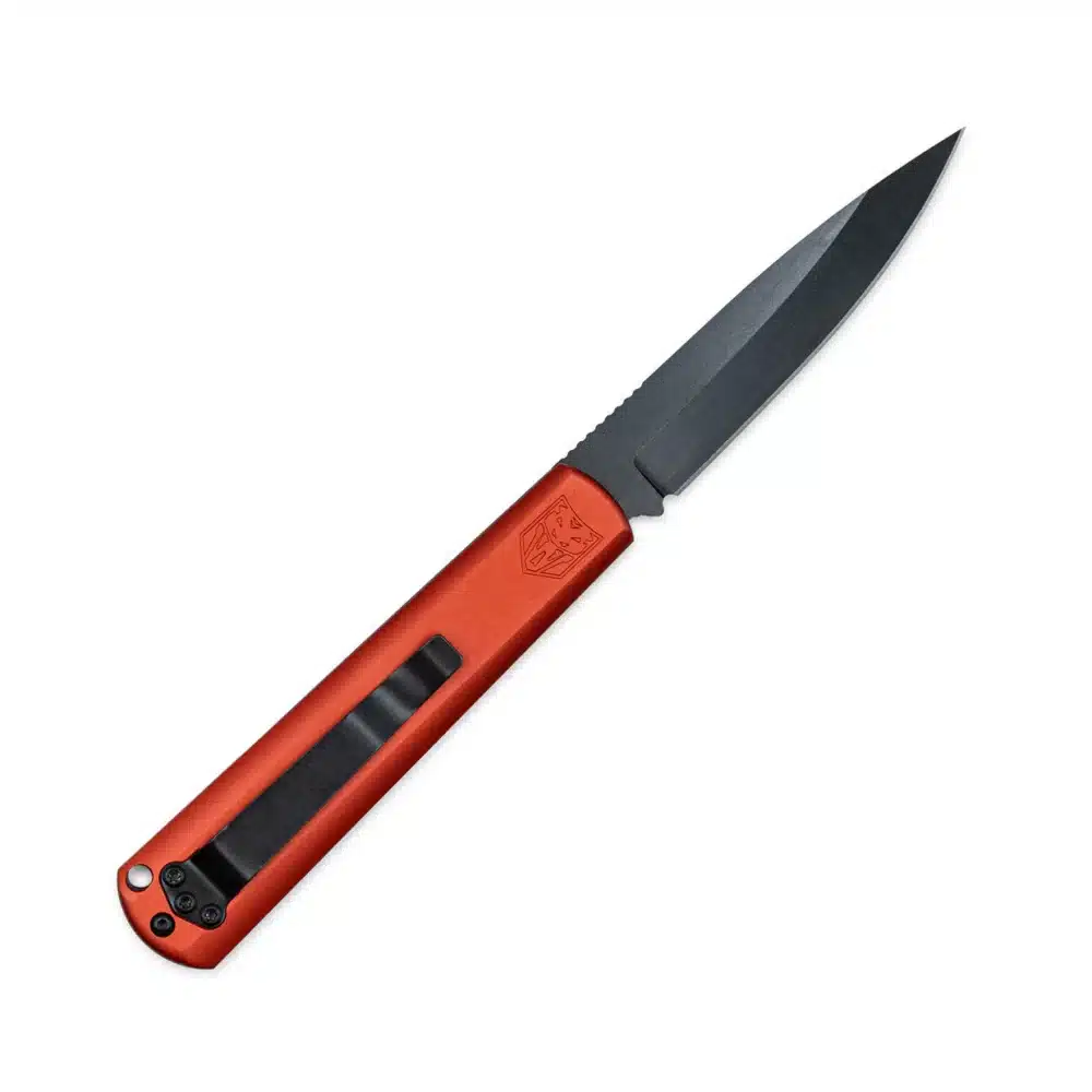 Cobratec Knives, Gideon Hidden Release, Folding, Red / Black (CTGHRRBB)