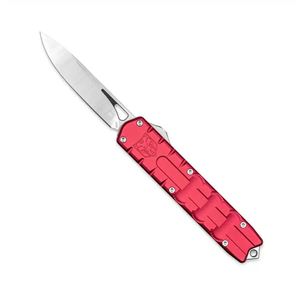 Cobratec Knives, Medium Enforcer, Out-the-Front, Red (MCTERDM390DNS)