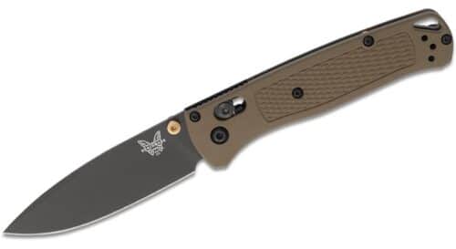 Benchmade, Bugout AXIS Folding, Smoked Gray Plain Blade, Ranger Green (535GRY-1)