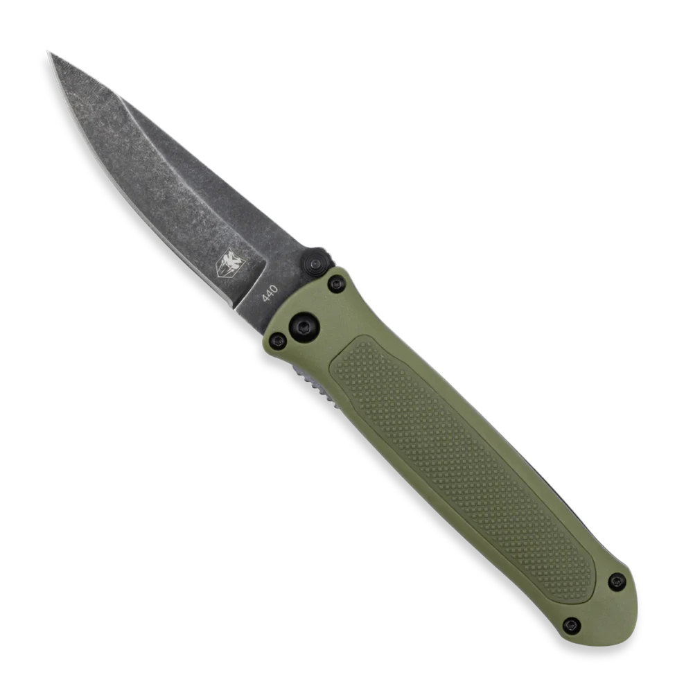 Cobratec Knives, Quick Strike Hidden Release, OD Green (BRNHRQS)