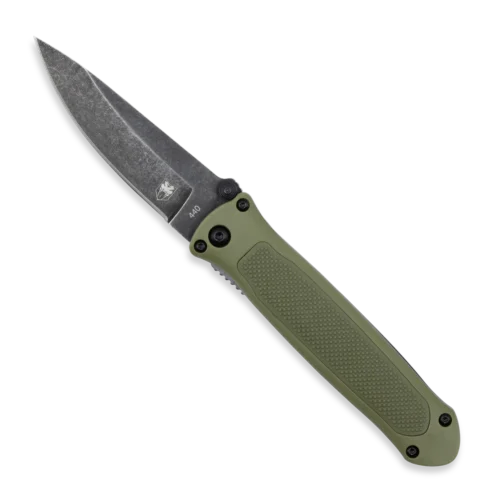 Cobratec Knives, Quick Strike Hidden Release, OD Green (BRNHRQS)