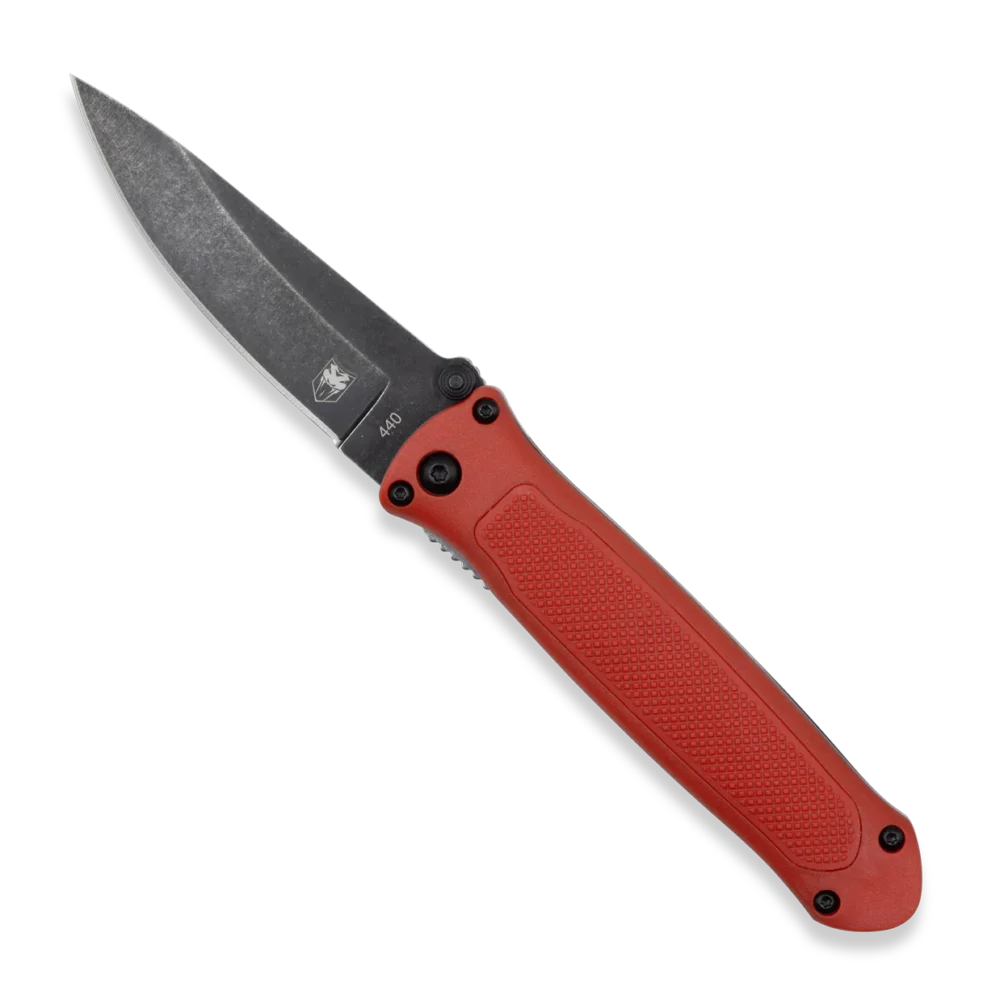 Cobratec Knives, Quick Strike Hidden Release, Red (REDHRQS)