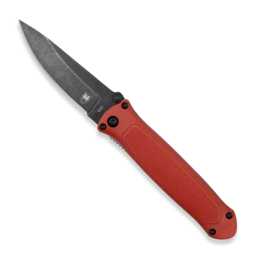 Cobratec Knives, Quick Strike Hidden Release, Red (REDHRQS)