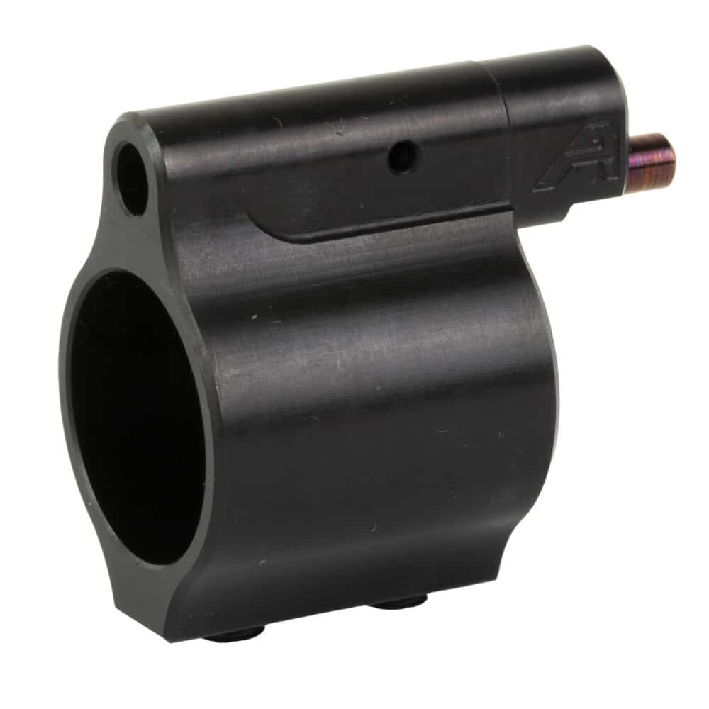 Aero Precision, Low Profile Adjustable Gas Block, Fits AR15 with 0.750" Barrel, Nitride Finish, Black (APRH101676C)