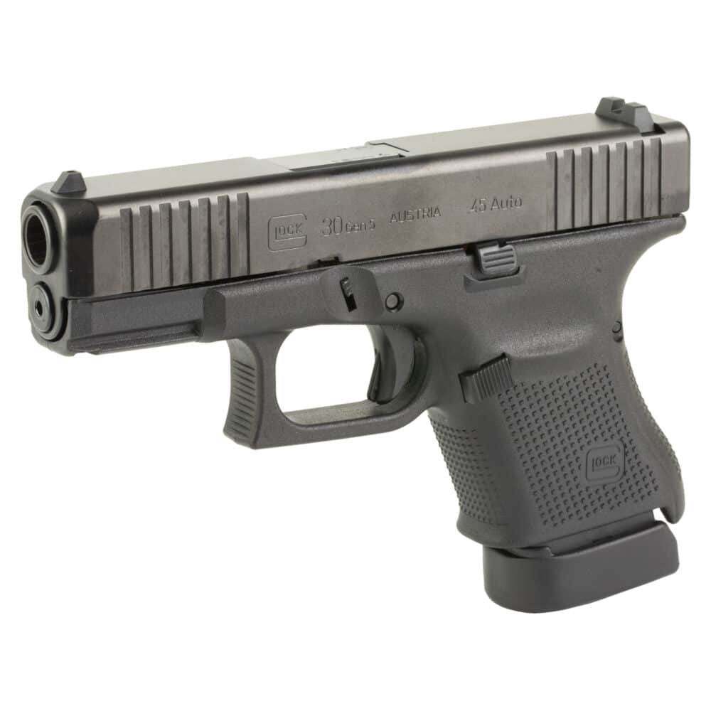 Glock, 30 Gen 5, Striker Fired, Semi-Auto, Polymer Frame Pistol, Sub-Compact, 45 ACP, Black (PA305S201)