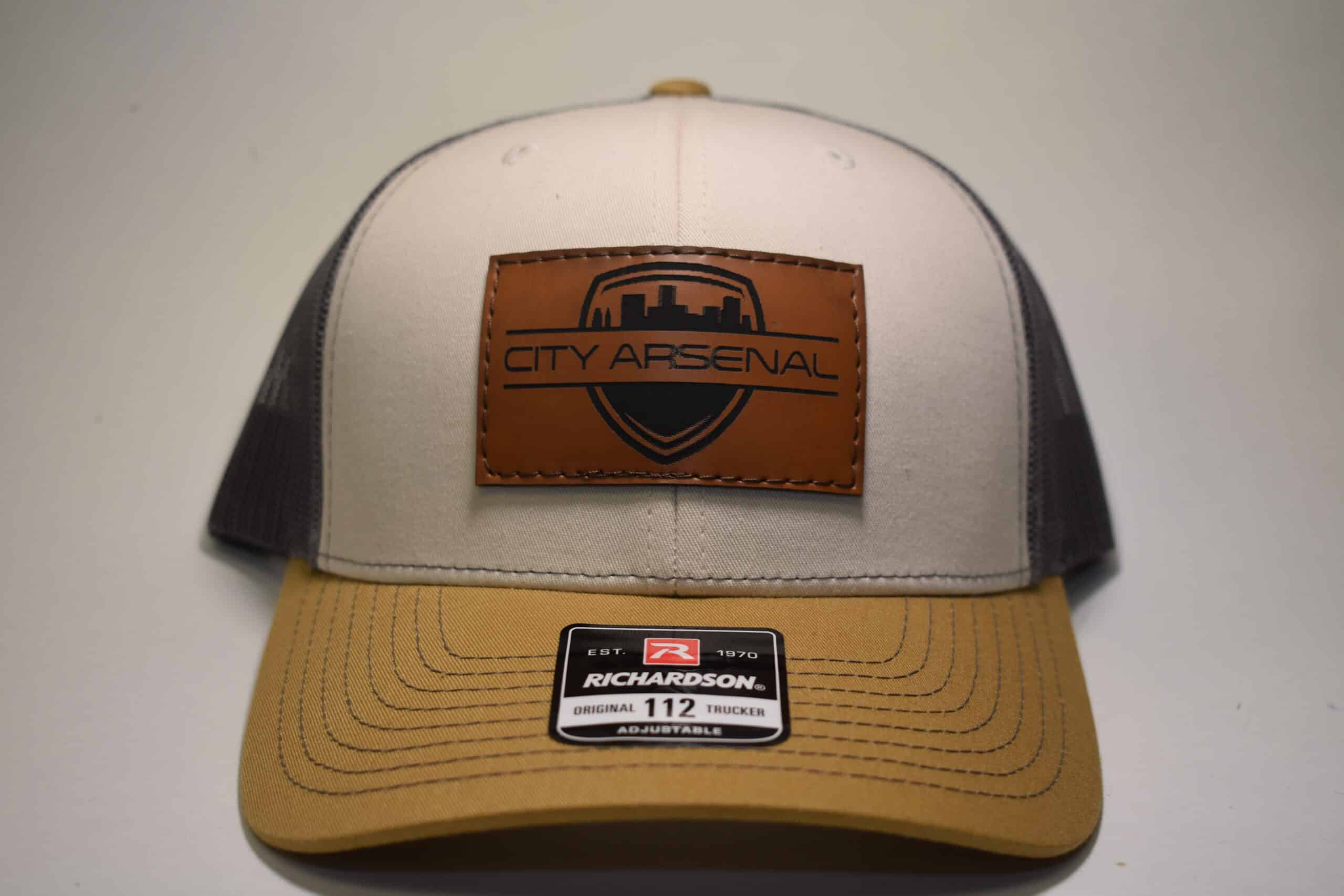 https://cityarsenal.com/product/city-arsenal-tri-color-hat-leather-patch-richardson-original-112-trucker-cream-tan-gray-ca-tri-leather/