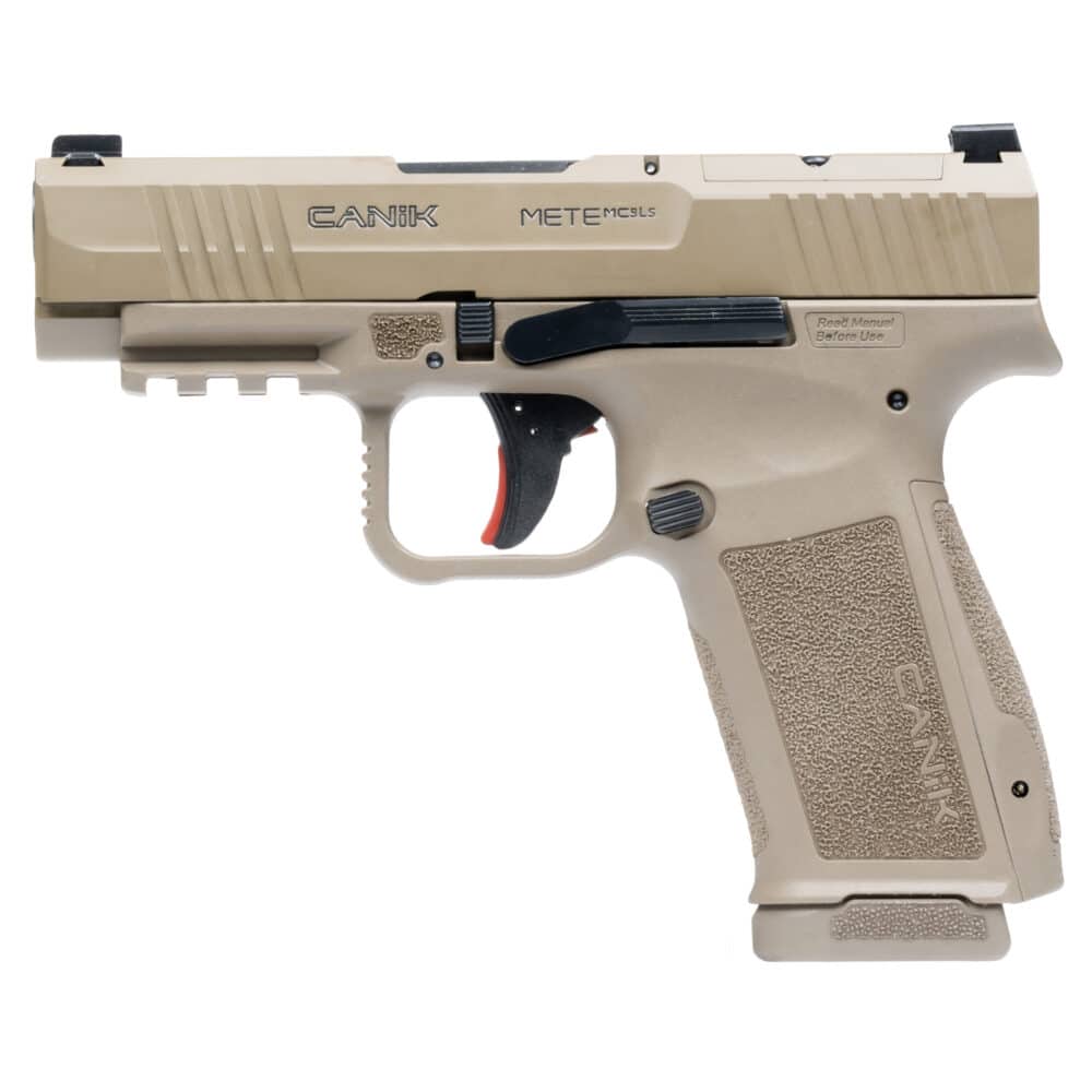 CANIK, METE MC9LS, Striker Fired, 17 +1, Polymer Frame Pistol, Compact, 9MM, Flat Dark Earth (HG7883D-N)