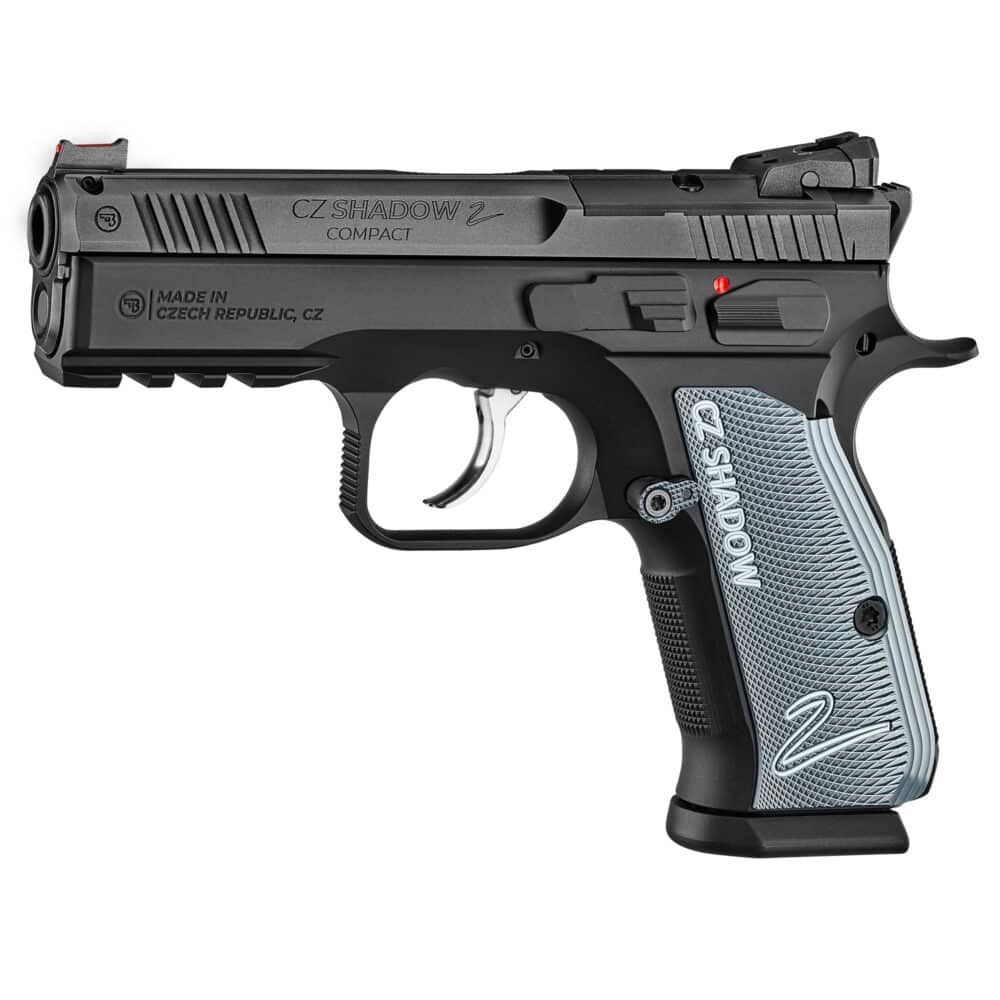 CZ, Shadow 2 Compact, DA/SA, Semi-Auto, Metal Frame Pistol, 9MM, 15+1, MS, Black (91252)