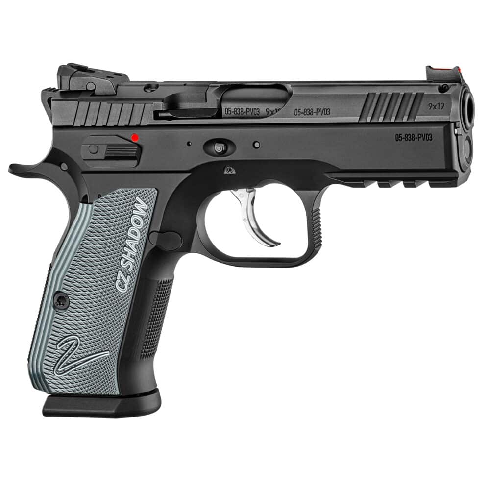 CZ, Shadow 2 Compact, DA/SA, Semi-Auto, Metal Frame Pistol, 9MM, 15+1, MS, Black (91252) - Image 2