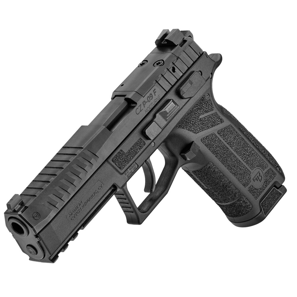 CZ, P-09F Nocturne, Polymer Frame Pistol, Full Size, 9MM, 4.53" Barrel, Matte Finish, Black (91670) - Image 3