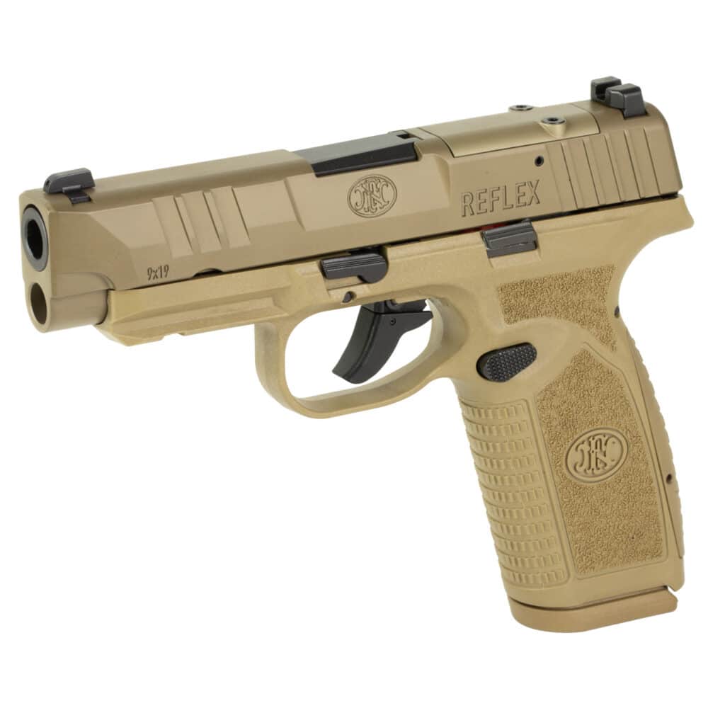 FN America, Reflex MRD XL, SAO, Micro Compact, 9MM, OR, Flat Dark Earth (66-101760)